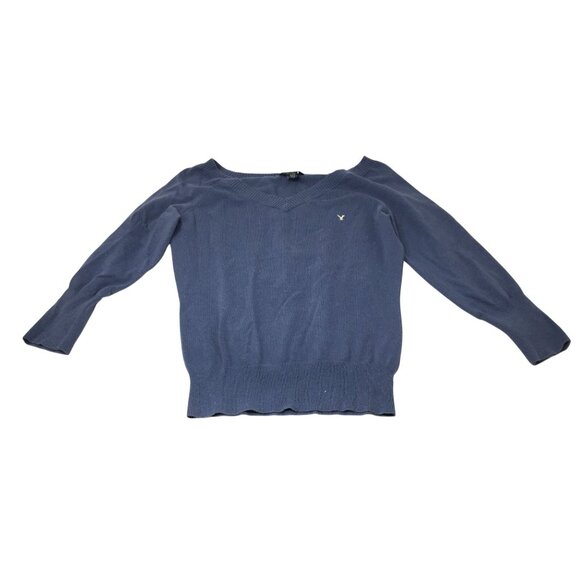 American Eagle Outfitters Tops - American Eagle Outfitters Women's Blue Long Sleeve Shirt Size Medium